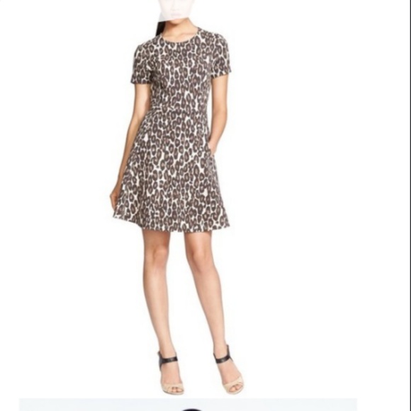 Kate Spade Autumn Leopard Flared Dress 4 nwot - Picture 3 of 14